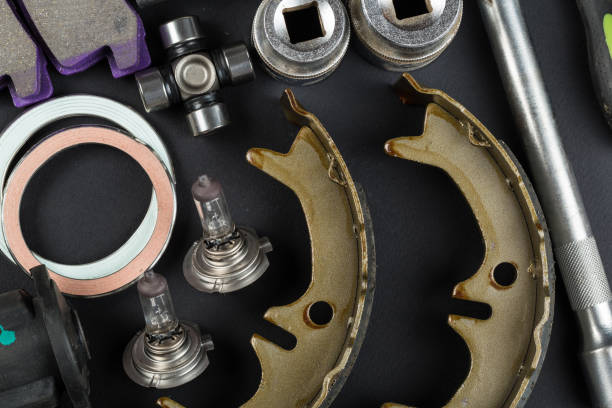 istock Various Car parts on dark background 1141143955