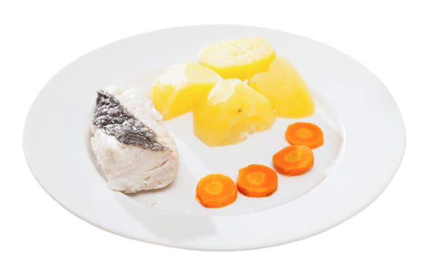 istock Steamed whiting with potatoes and carrot 1141152224