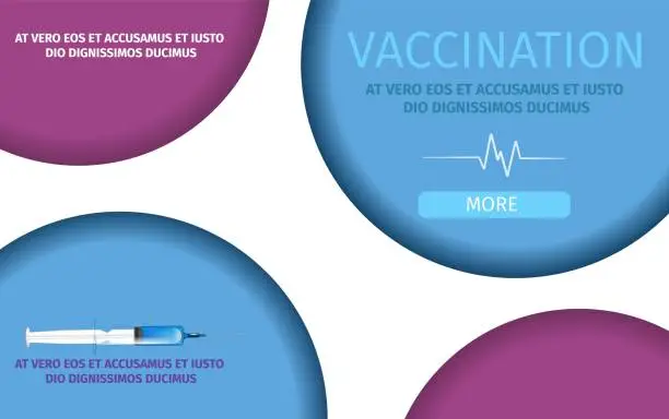 Vector illustration of Medical Healthcare Laboratory Vaccination Banner