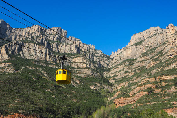 istock Yellow cable car at Montserrat, Spain 1141167033