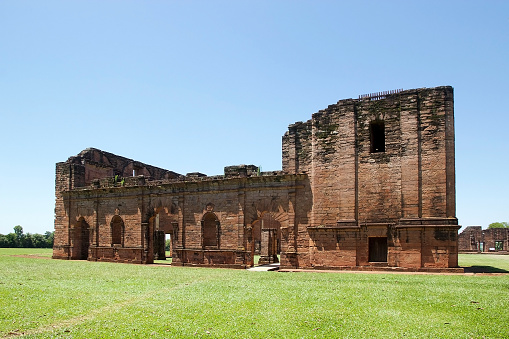 Ruinas de Jesús de Tavarangue situado en Itapua, Paraguay photo
