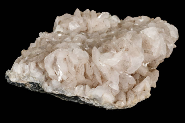 istock Macro stone Calcite mineral on a black background 1141181036