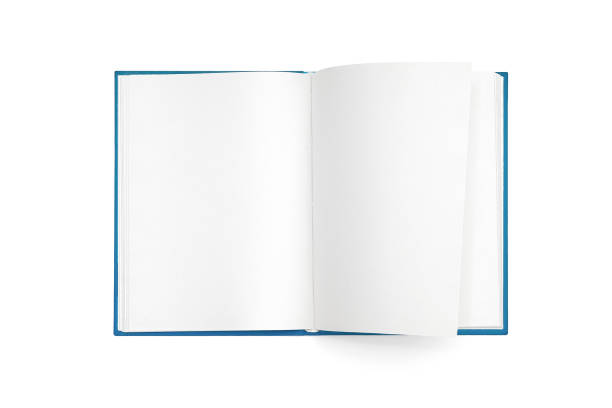 istock Mockup of opened book isolated on white background. Page turning 1141181871