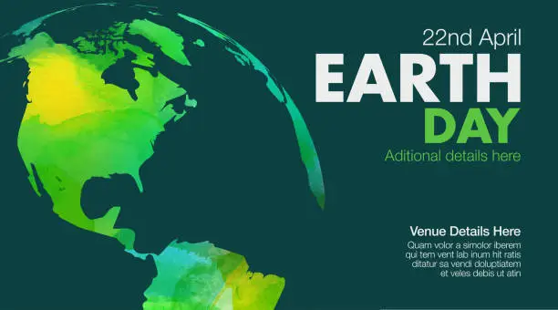 Vector illustration of Earth Day Poster or Template