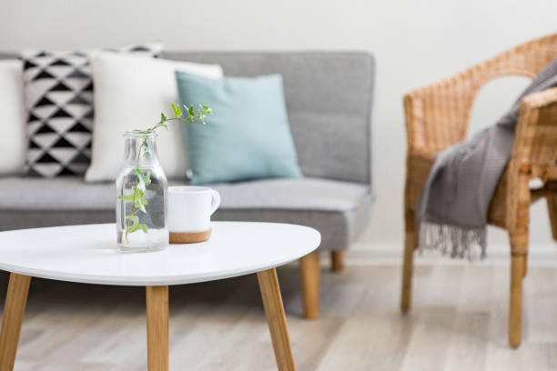 istock Coffee table in scandinavian style 1141185433