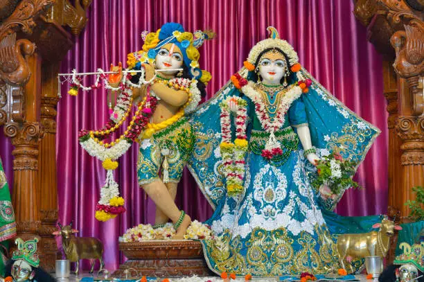 Photo of Deities of Shree Radha Gopal mandir (ISKCON) Aravade, Tasgaon near Sangli, Maharashtra.