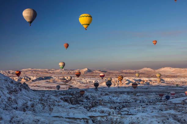 istock Snow and Air Balloon Cappadocia 1141191207