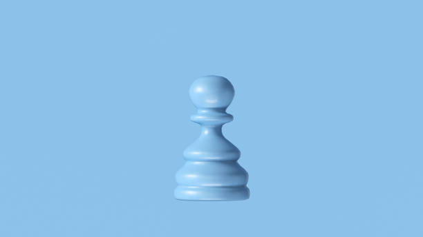 istock Pale Blue Chess Pawn Piece 1141192752