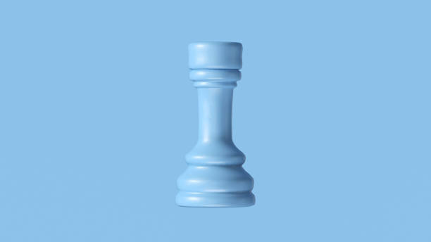 istock Pale Blue Chess Rook Piece 1141192918