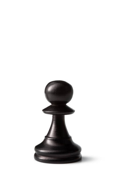Chess: Black Pawn Isolated on White Background
