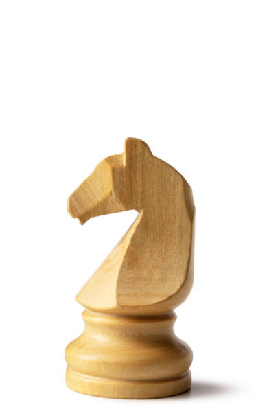 istock Chess: White Knight Isolated on White Background 1141197550
