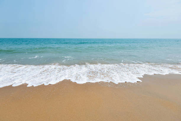 istock Beautiful beach and blue sky 1141197684