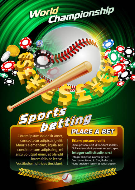 Sports betting baseball Sports betting baseball golf online bookies stock illustrations