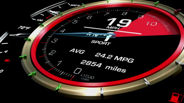 Speedometer Acceleration and Shift Gears Fly Cam HD