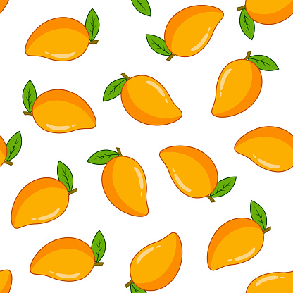 Seamless pattern with mango