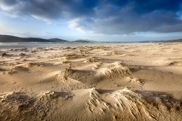 luskentyre beach, isle of harris, outer hebridies, scotland stock photo