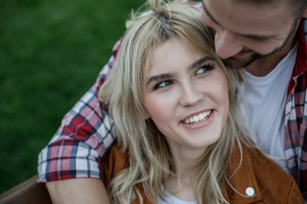 istock Close up of female face smiling brightly 1141201480