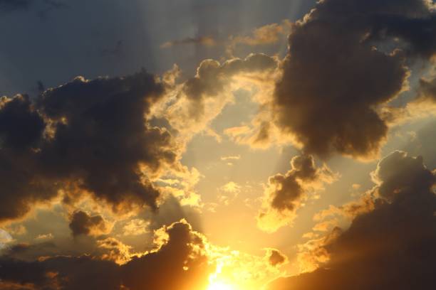 istock nice colorful sunset or sunrise clouds in the sky for using in design as background. 1141202823