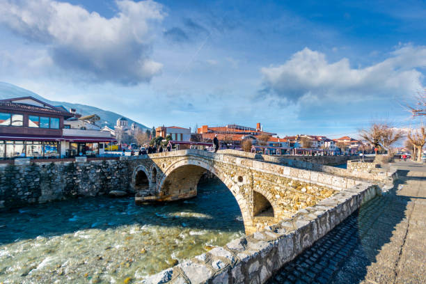 The Stone Bridge over Bistrica River in Prizren The Bridge over Bistrica River in Prizren kosovo stock pictures, royalty-free photos & images