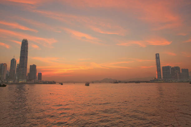 istock Victoria harbor, July  2014  Hong Kong skyline 1141210334