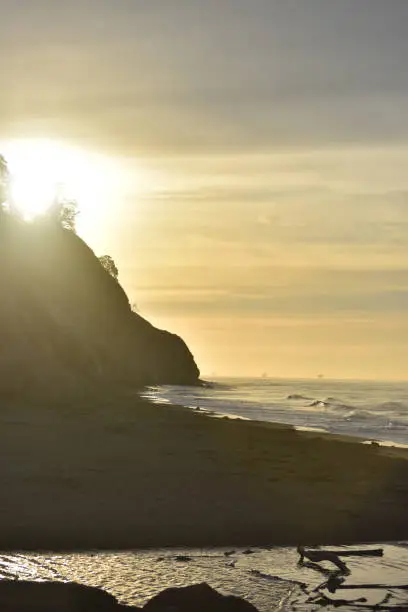 Beautiful sunrise off the coast of california