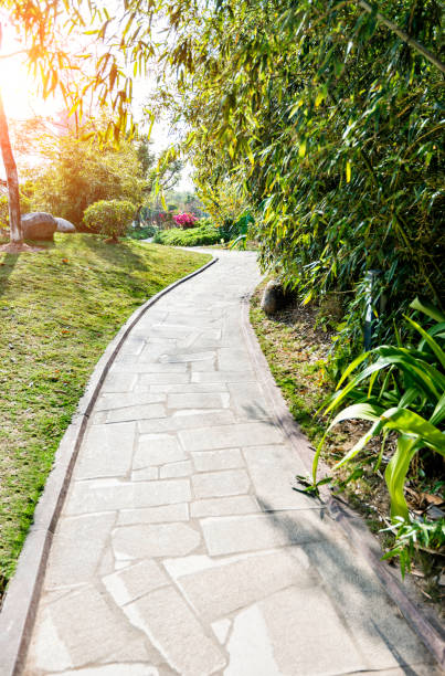 istock Paving stone in the formal garden 1141211320