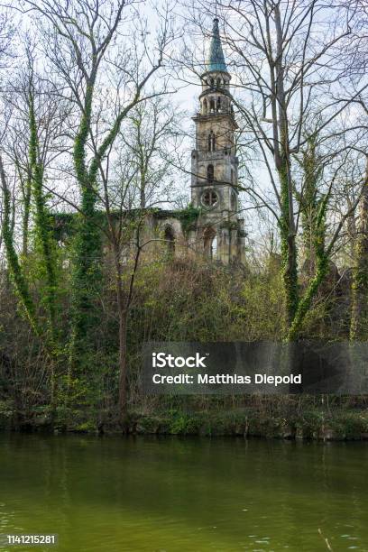 Old Church Ruin On An Island In The Lake Stock Photo - Download Image Now - Ancient, Archaeology, Architecture