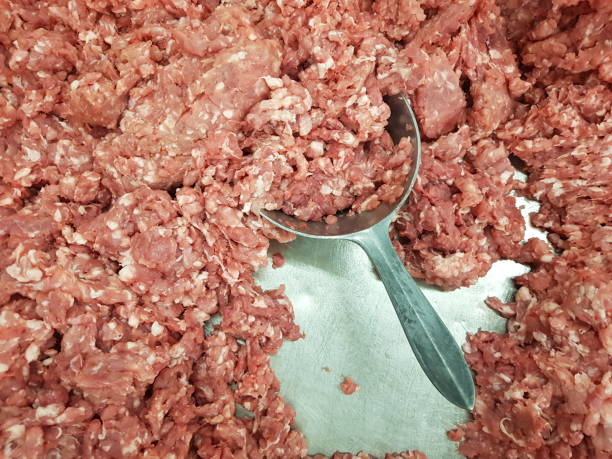 istock Raw minced pork Available at the market.Use for website/banner background, backdrop, montage menu 1141215871
