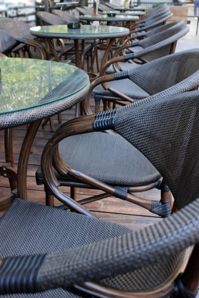 istock Terrace Outdoor Iron Dining Chair 1141217846