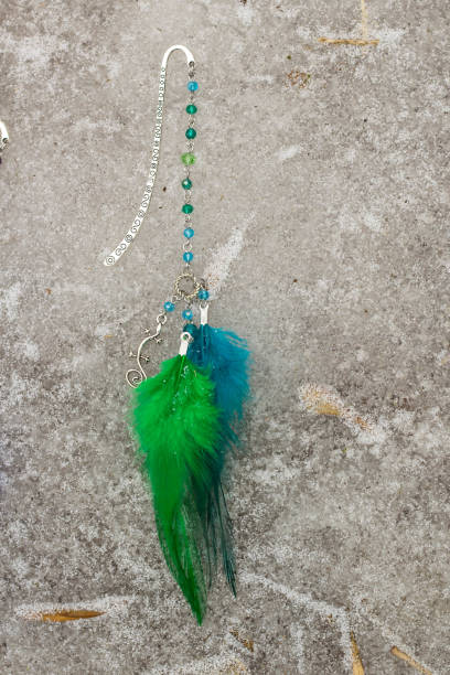 istock bookmark of Handmade dream catcher with feathers threads and beads rope hanging 1141219783