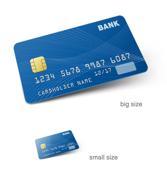 istock Set of credit cards isolated on white background. 1141220317
