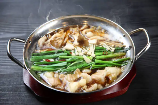 Innards Hot Pot on a dinibg table