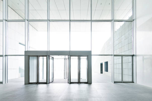 istock Bright lobby in morden office building 1141220564