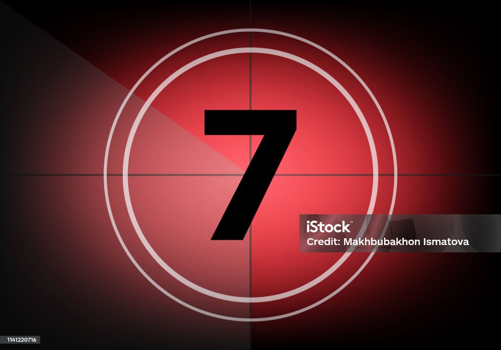 Countdown Numbers 7 Countdown Seven Stock Illustration - Download Image Now - Antique, Arts ...