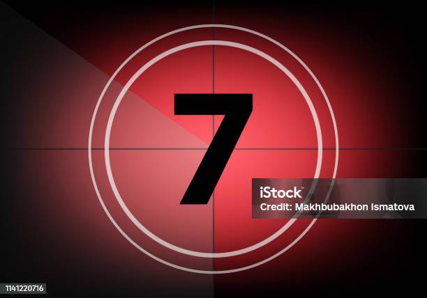 Countdown Numbers 7 Countdown Seven Stock Illustration - Download Image Now - Antique, Arts ...