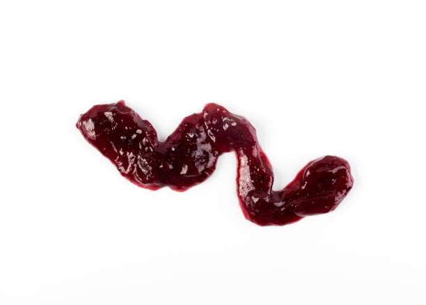 istock Dark Red Berry Jam Blot or Spot Isolated 1141221966