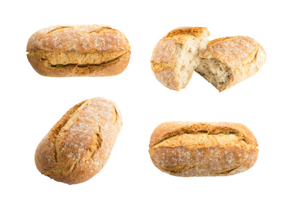 istock Homemade Traditional Bread Isolated on White Background 1141222041