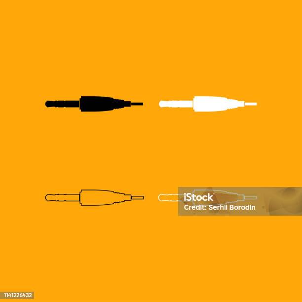 Studio Audio Cable Connector Or Mini Jack Icon Stock Illustration - Download Image Now - Amplifier, Analog, Audio Equipment