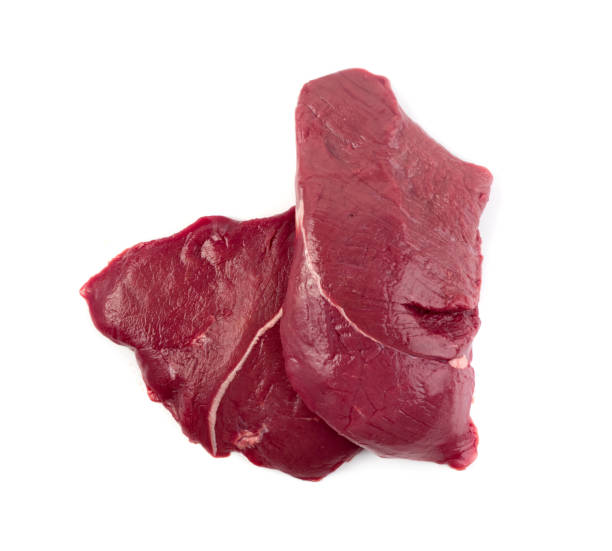 istock Fresh Deer Meat or Venison Isolated on White Background 1141226756
