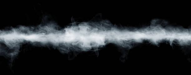 Panoramic view of the abstract fog or smoke move on black background. Panoramic view of the abstract fog or smoke move on black background. White cloudiness, mist or smog background. Fog stock pictures, royalty-free photos & images