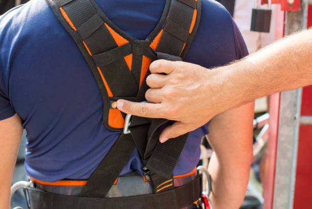istock man  with safety carabines and tools 1141230903