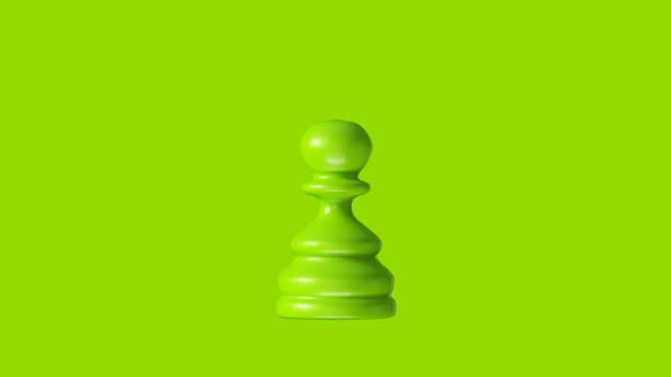 istock Lime Green Chess Pawn Piece 1141232427