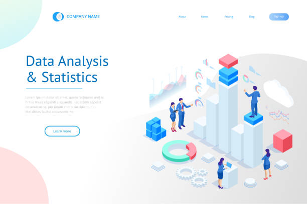 Isometric Expert team for Data Analysis, Business Statistic, Management, Consulting, Marketing. Landing page template concept. Isometric Expert team for Data Analysis, Business Statistic, Management, Consulting, Marketing. Landing page template concept flowchart symbols programming stock illustrations