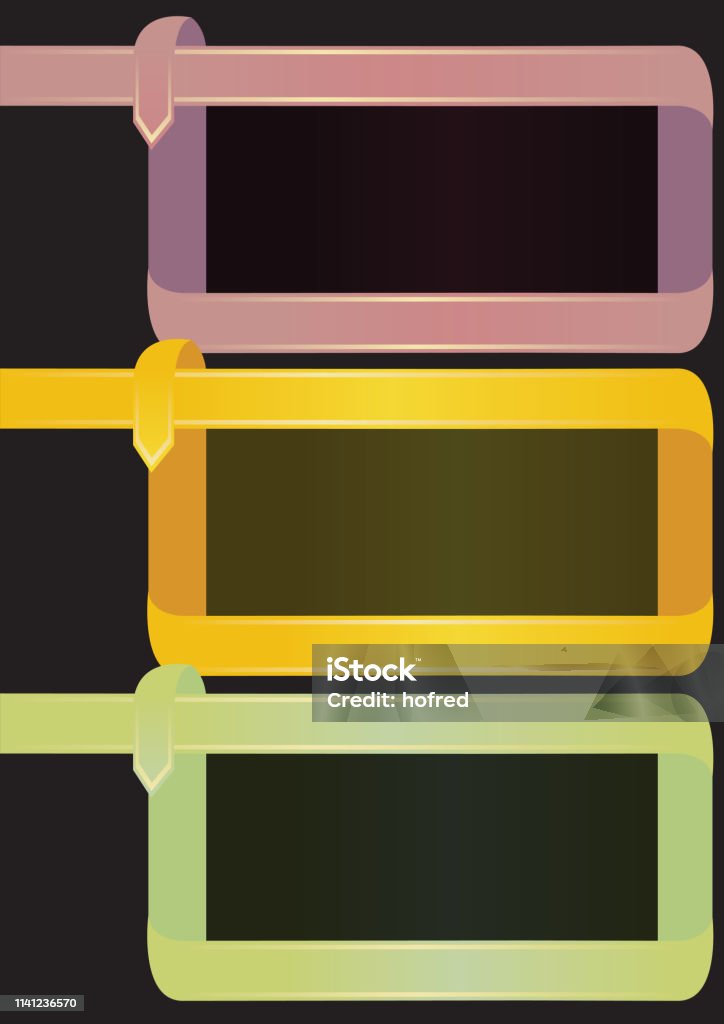 Page Ribbom Rectangle Ribbon Frame Background For Page Layout Stock Illustration ...