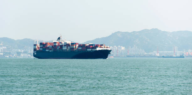 istock The container ship sailing on the sea 1141237576