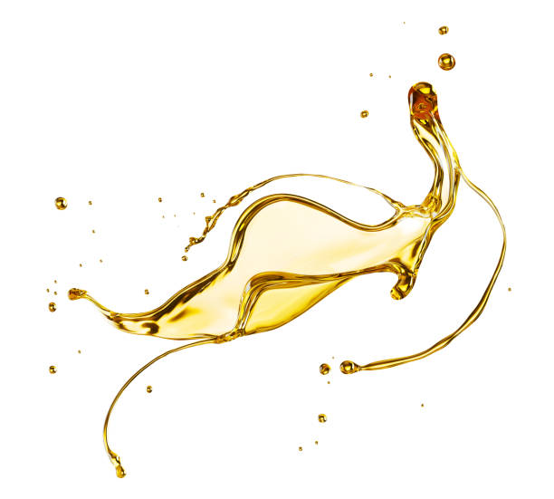 istock Olive or engine oil splash, cosmetic serum liquid isolated on white background. 1141238148