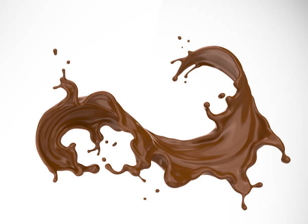 istock Chocolate milk or Cocoa splash isolated on white background 1141238163