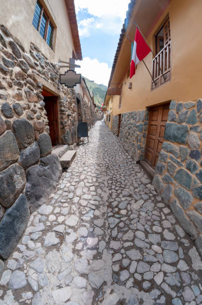 istock Narrow Cobbled Street In Ollantaytambo, Peru 1141239043