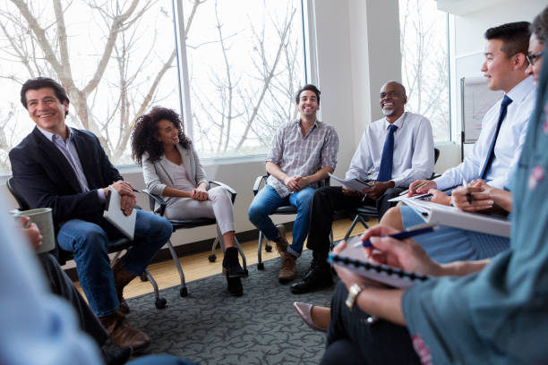istock Cheerful group of business colleagues 1141239442