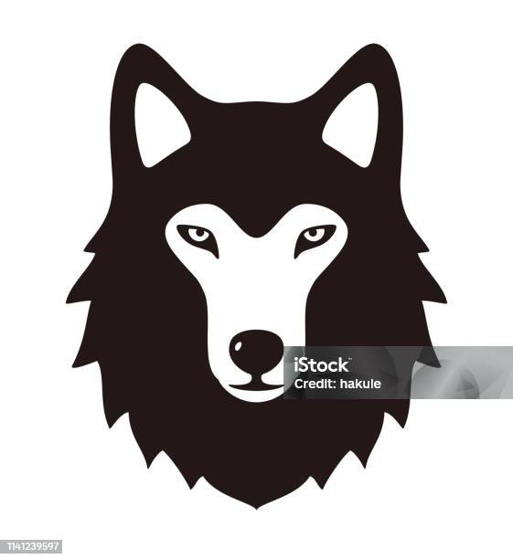 Wolf Face Flat Icon Design Vector Illustration Stock Illustration -  Download Image Now - Wolf, Icon, Animal Head - iStock